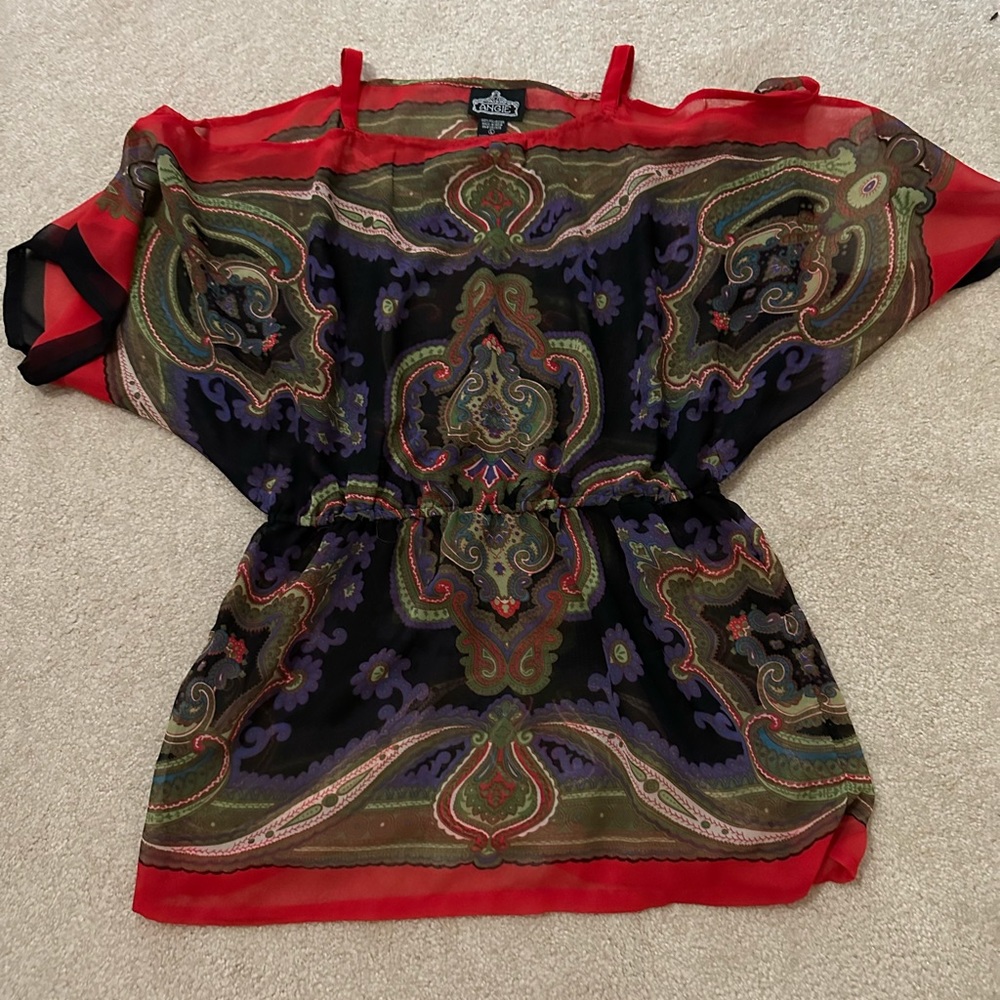 Aztec sheer top